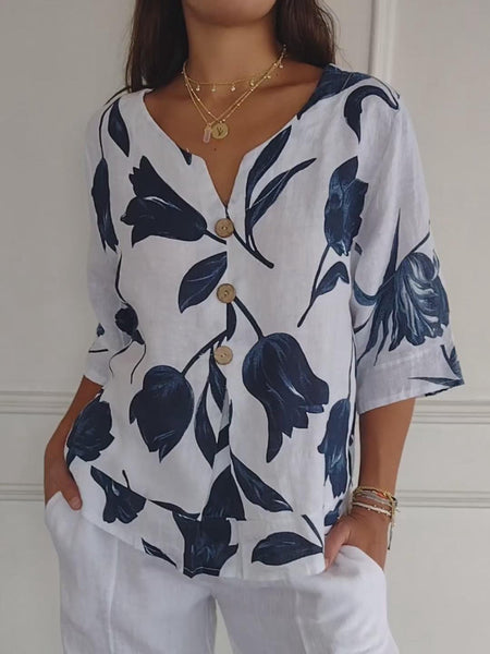 Gianna |  Petal-Detail Blouse
