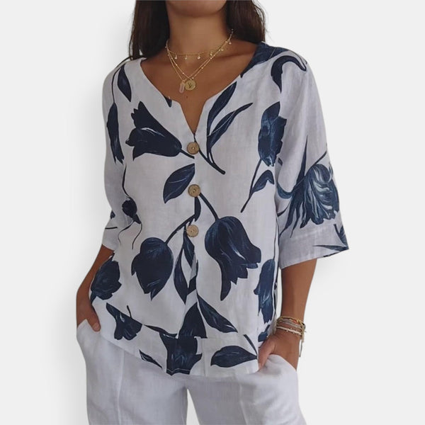 Gianna |  Petal-Detail Blouse